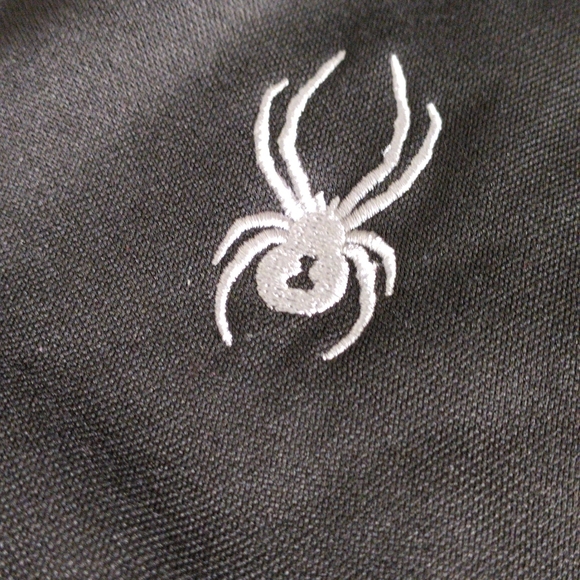 Spyder Medium Quarter Zip Black Grey Pullover Hoodie Sweater - Picture 17 of 17